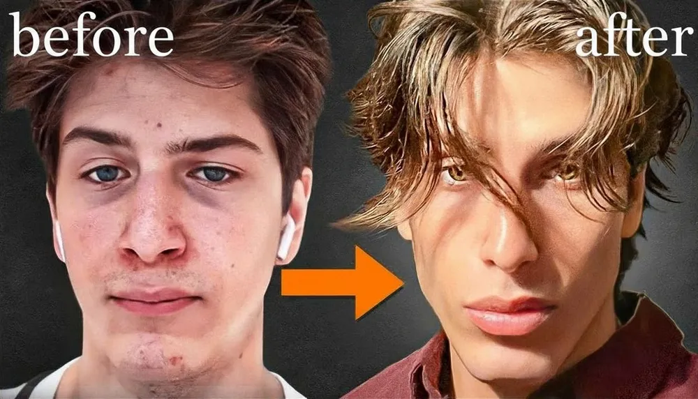 Only Looksmax user before and after